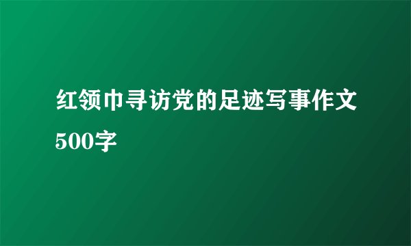 红领巾寻访党的足迹写事作文500字