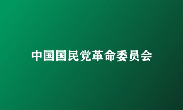 中国国民党革命委员会