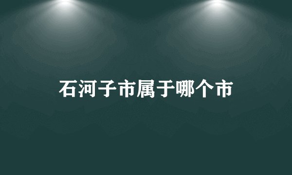 石河子市属于哪个市