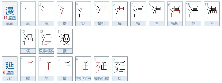 蔓延 漫延 曼延 区别是什么？