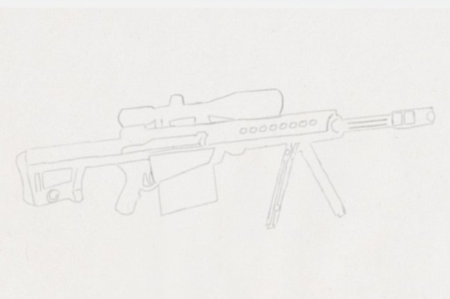 怎么画枪