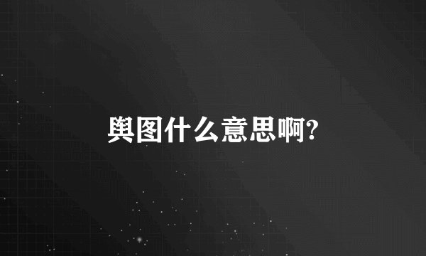 舆图什么意思啊?