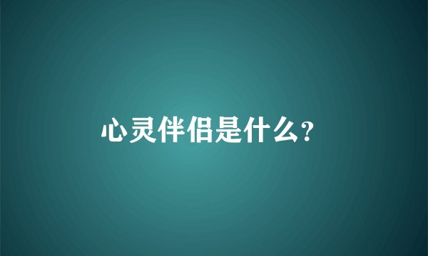 心灵伴侣是什么？