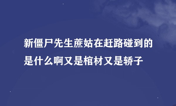 新僵尸先生蔗姑在赶路碰到的是什么啊又是棺材又是轿子