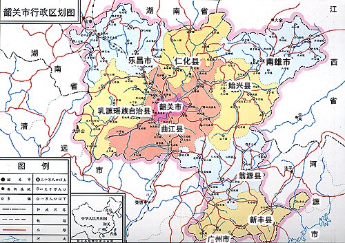 韶关的行政区划