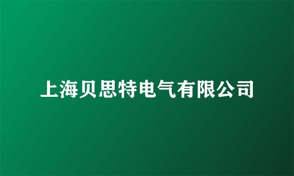 上海贝思特电气有限公司