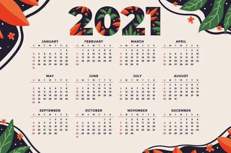 2021年共有几个几个星期天呢？