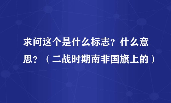 求问这个是什么标志？什么意思？（二战时期南非国旗上的）