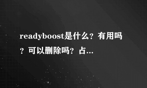 readyboost是什么？有用吗？可以删除吗？占了不少空间