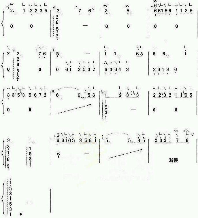 【求】完整版古筝《梁祝》琴谱
