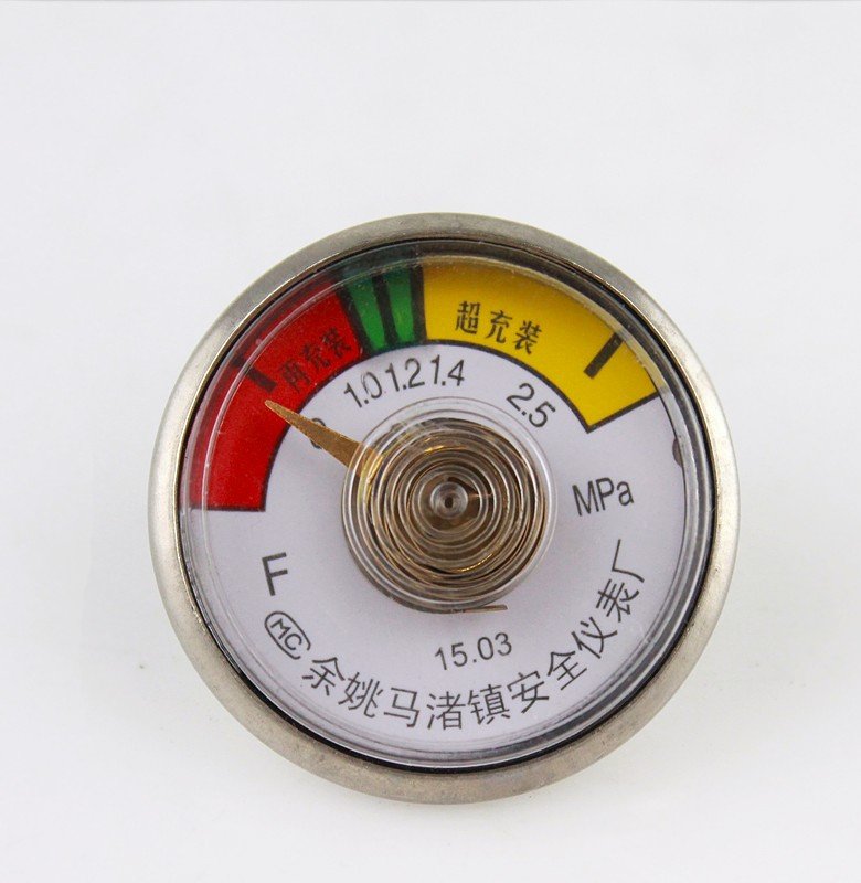 灭火器的压力表指针指在什么位置时，表示压力为正常