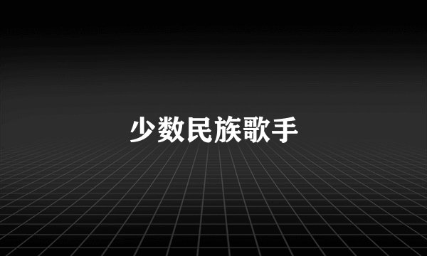 少数民族歌手