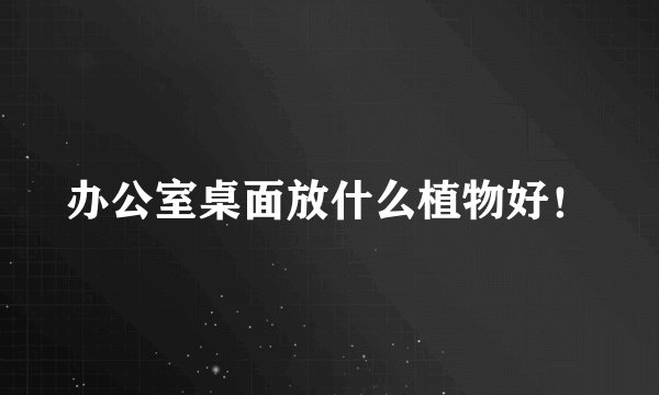 办公室桌面放什么植物好！