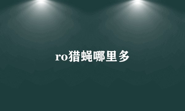 ro猎蝇哪里多