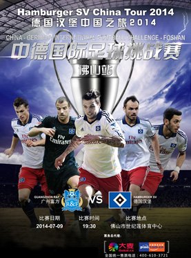 听说2014中德国际足球挑战赛在佛山举行，大麦网买了票，请问是哪一队对哪一队啊？