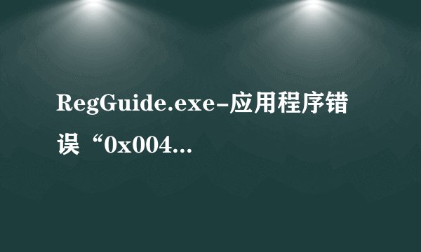 RegGuide.exe-应用程序错误“0x00441161”指令引用的“0x00000001”内存。该内存不能为“read”。