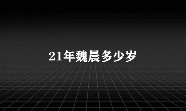 21年魏晨多少岁