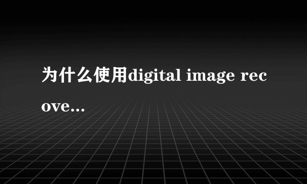 为什么使用digital image recovery·只能找会一些相片而已？