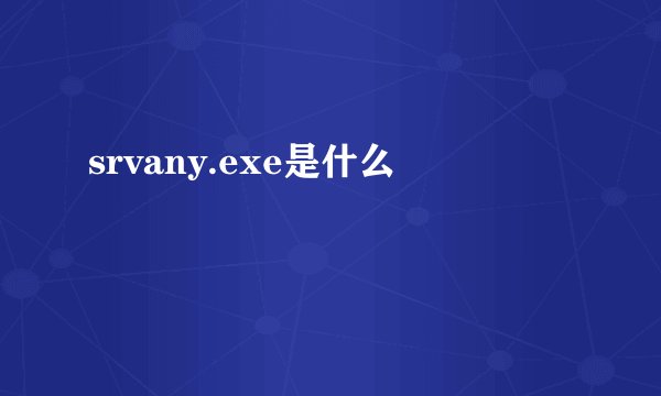 srvany.exe是什么