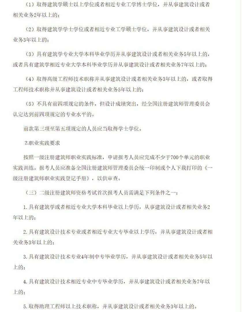 注册建筑师考试科目有哪些？