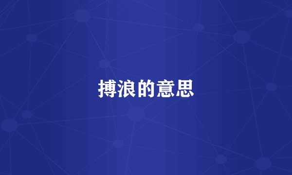 搏浪的意思
