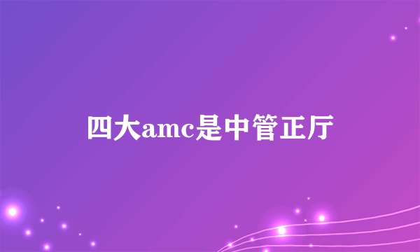 四大amc是中管正厅