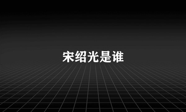 宋绍光是谁