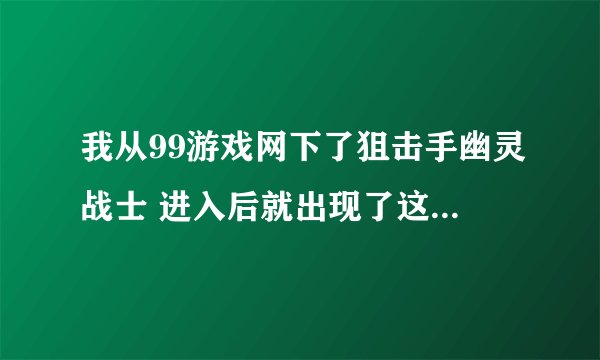 我从99游戏网下了狙击手幽灵战士 进入后就出现了这个 然后一直红屏不能玩 求解决方法 好的加悬赏