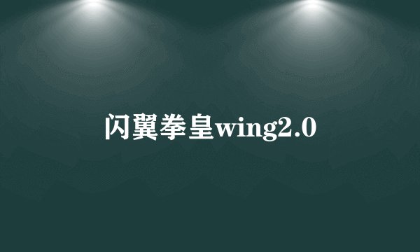 闪翼拳皇wing2.0