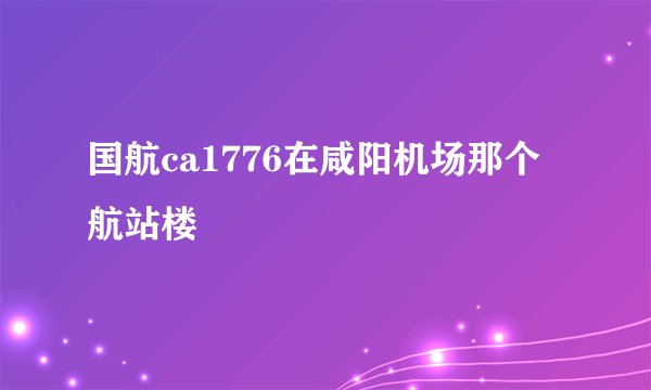 国航ca1776在咸阳机场那个航站楼