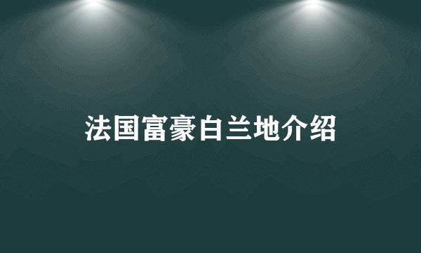 法国富豪白兰地介绍