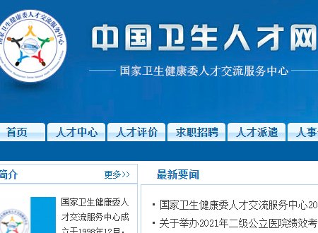 怎样进入中国卫生人才网？