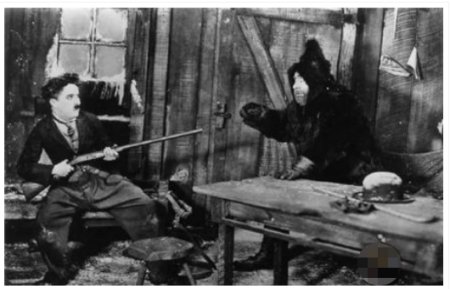 卓别林经典风格的体现，《淘金记》充满讽刺，无声却掷地有声？