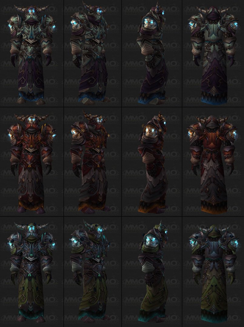 魔兽世界一个骷髅肩膀。两边都是一个大骷髅。肩膀颜色是蓝色的。求名字和掉落