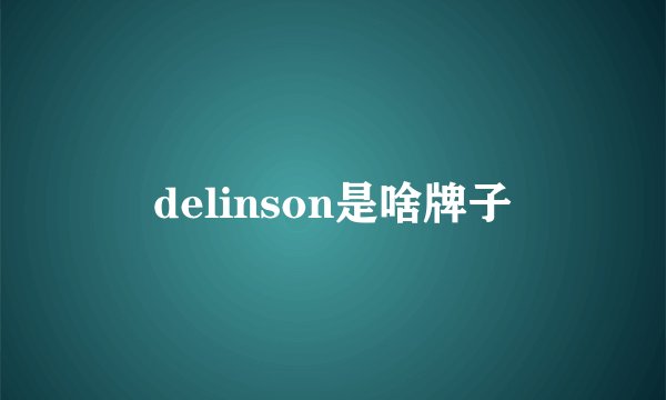 delinson是啥牌子