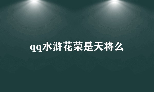 qq水浒花荣是天将么