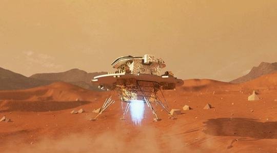 祝融号在火星发了一条朋友圈,朋友圈内容是什么?