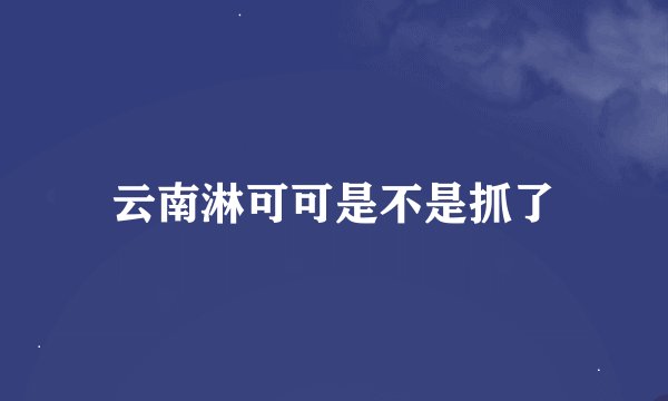 云南淋可可是不是抓了