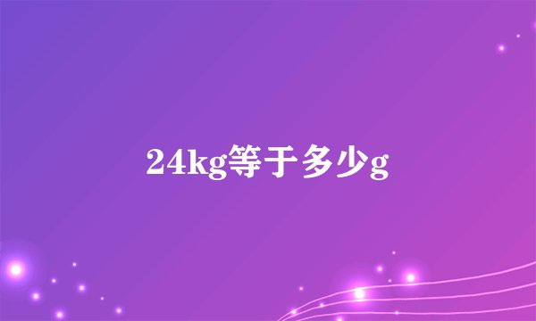 24kg等于多少g