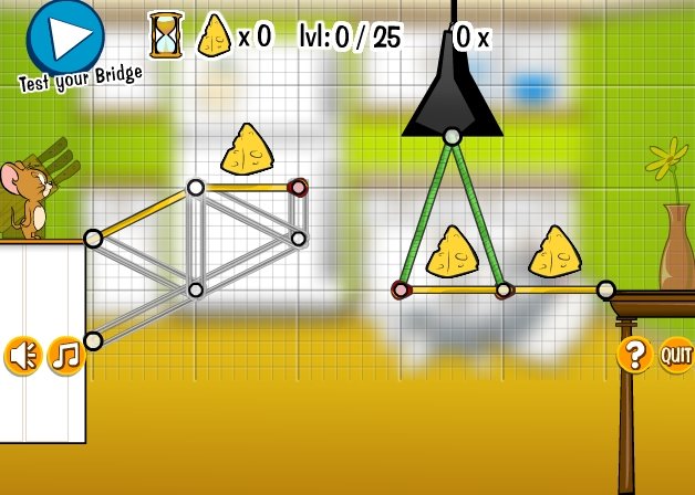 以前玩过的一个小游戏，现在忘了游戏名字，是一个小老鼠搭着火柴吃奶酪的游戏，有谁知道.
