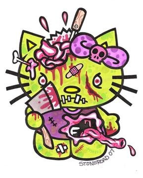 求各种丧失版HelloKitty的图片