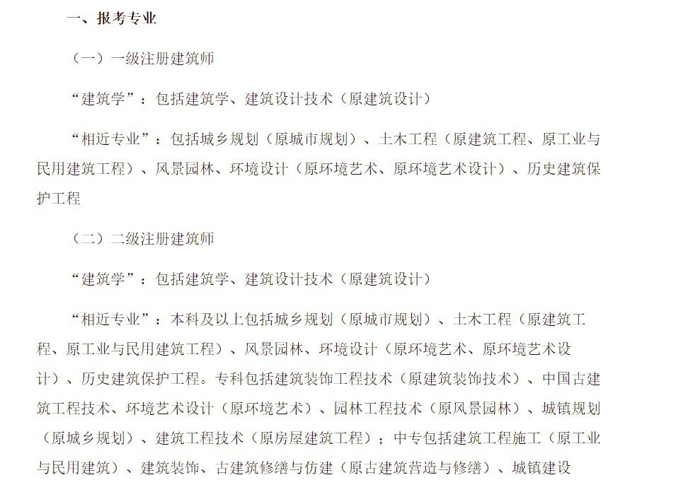 注册建筑师考试科目有哪些？