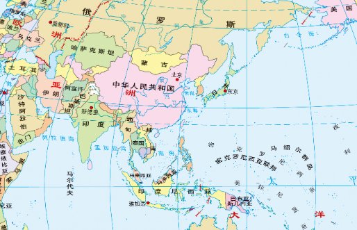 中国的东南西北分别是哪些国家？