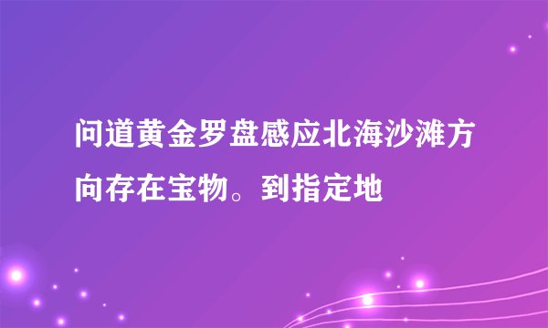 问道黄金罗盘感应北海沙滩方向存在宝物。到指定地