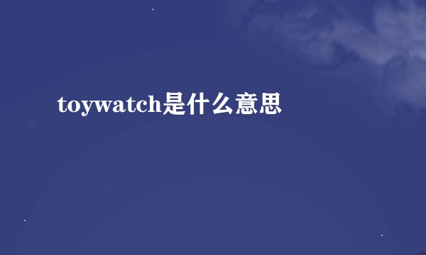 toywatch是什么意思