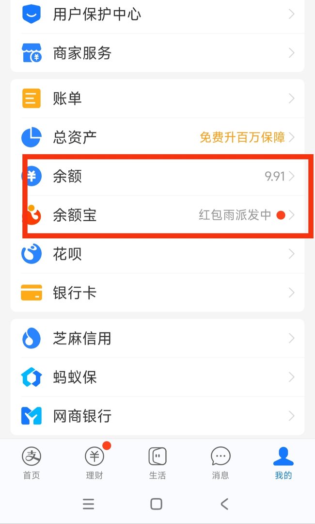 怎么查看支付宝的余额