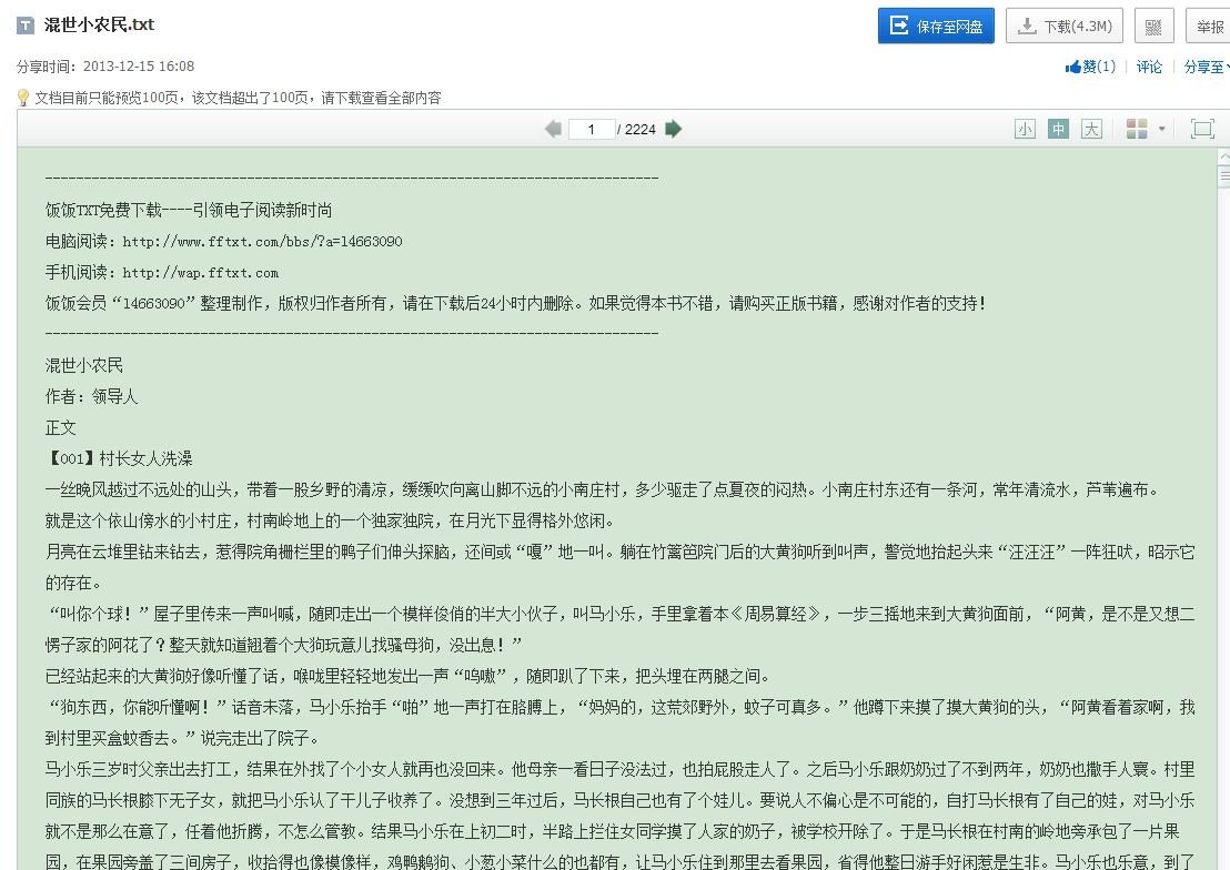 小农民的爽歪歪生活txt下载t下载