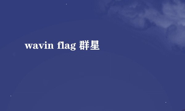 wavin flag 群星