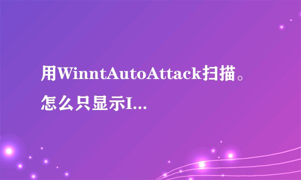 用WinntAutoAttack扫描。怎么只显示IP·而已·