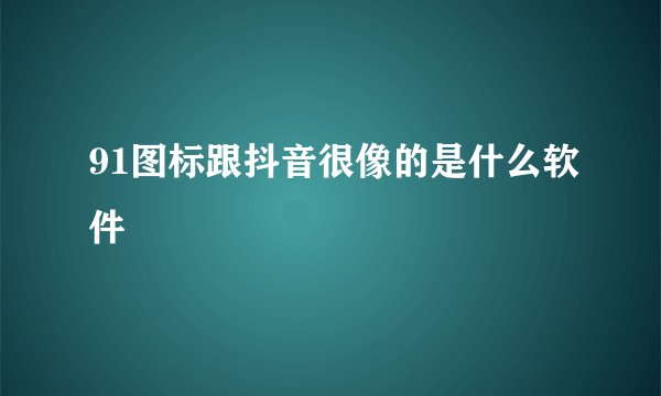 91图标跟抖音很像的是什么软件